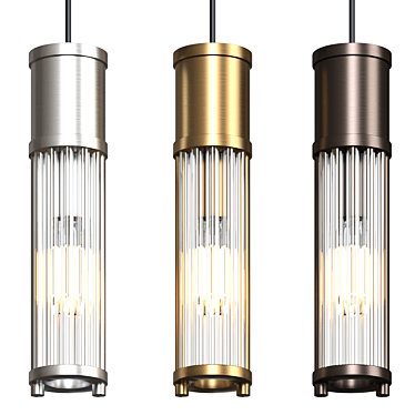 Elegant Bronze Pendant Light 3D model image 1 