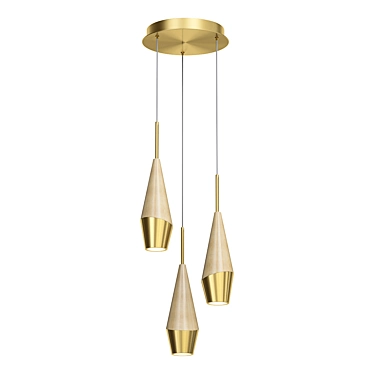 Elongated Cylinder Pendant Light 3D model image 1 