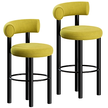 Tom Dixon Fat Stools: Sleek Counter Seating 3D model image 1 