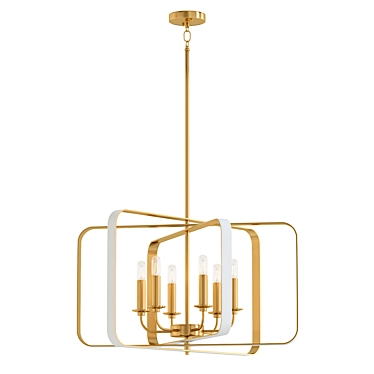 Aureum 26 - Elegant Gold Pendant Light 3D model image 1 