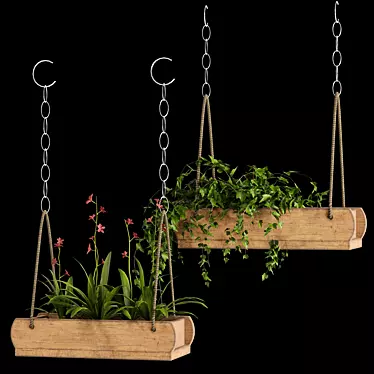 Orchid Ivy Hanging Plants 6 3D model image 1 