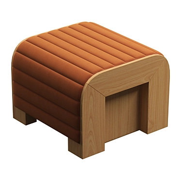Velvet Hani Small Bench: Chic & Comfy 3D model image 1 