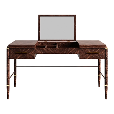 Patterned Oak Dressing Table 3D model image 1 