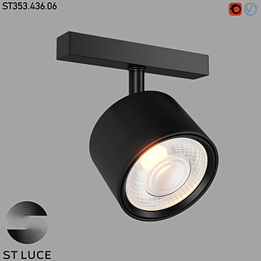 Sleek Magnetic Track Light 3D model image 1 