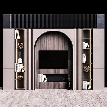 Modern TV Wall Unit 3D model image 1 