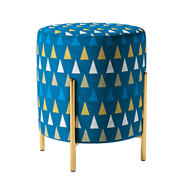 Baltimore pouf with print and velor