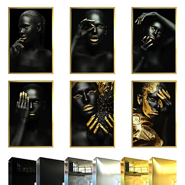 Golden Secret Alumoart Paintings 3D model image 1 