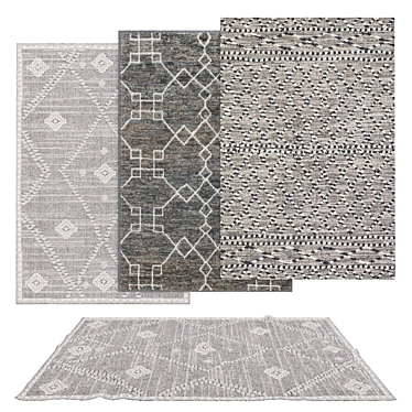 Title: Versatile 6-Piece Rug Collection 3D model image 1 