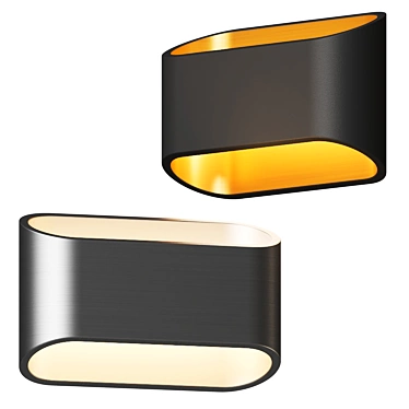 Eclipse I LED Wall Sconce: Modern Organic Design 3D model image 1 