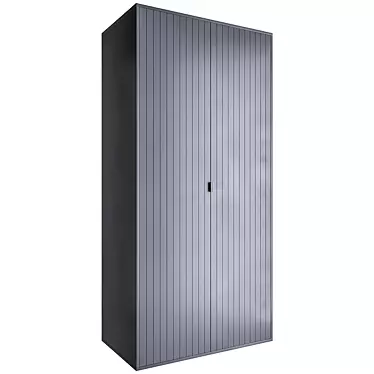 Modern Oak Wardrobe CS210: Stylish and Spacious 3D model image 1 