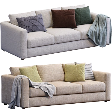 Finnala Ikea Sofa: Modern Comfort for Any Space 3D model image 1 