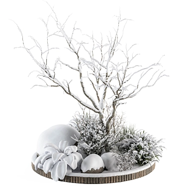 Snowy Garden Outdoor Plants 3D model image 1 