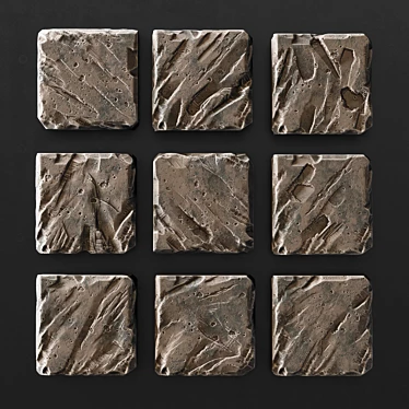 Stone Cube Panel - Classic Elegance for Any Space 3D model image 1 