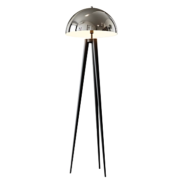 Elegant Eichholtz Floor Lamp - Nickel Finish 3D model image 1 