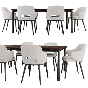 Stylish Foyer Set: Chair & Table 3D model image 1 