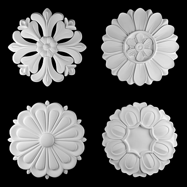 Elegant Rosettes 12 - 2016 Vintage 3D model image 1 