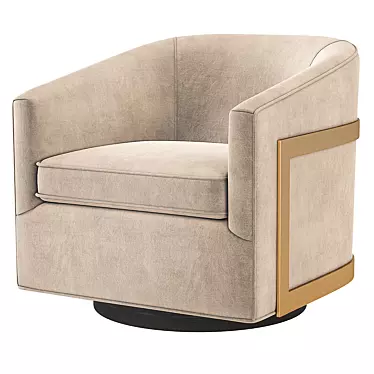 Reginald Swivel Chair: Stylish Restoration Hardware Design 3D model image 1 