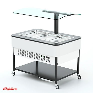 Refettorio RBF2C: Professional Refrigerated Salad Bar 3D model image 1 