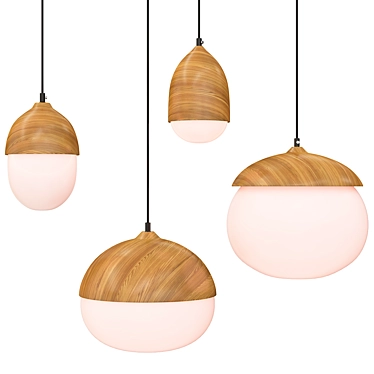 Anzazo Acorns Pendant Light: Elegant Illumination for Any Space 3D model image 1 