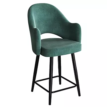 Cleo Bar Light Om: Stylish Metal Chair with Soft Seat and Back 3D model image 1 