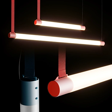 IDA Metal Pendant Lamp: Adjustable LED Indirect Light 3D model image 1 