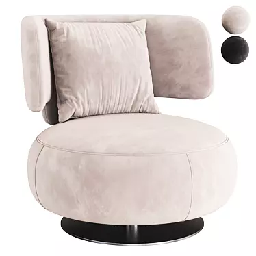 Elegant Curl Armchair: Modern Design 3D model image 1 