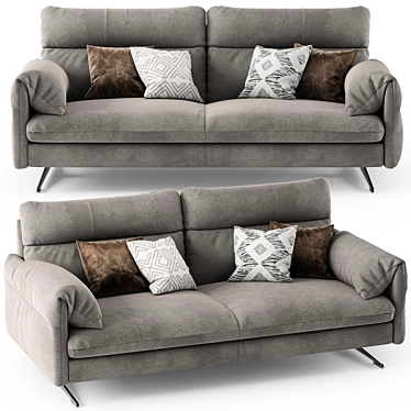 ALFRED Duvivier Canapes: Stylish Sofa for Modern Living 3D model image 1 