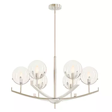 Elegant Spyglass 6 Light Chandelier 3D model image 1 