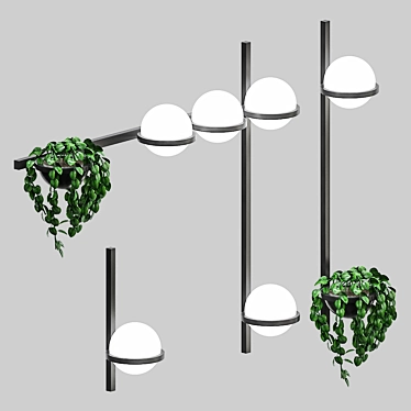 Palma Wall Lamp: Modern Industrial Style Lighting 3D model image 1 