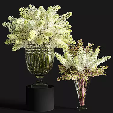 Elegant Lilac Flower Set 3D model image 1 