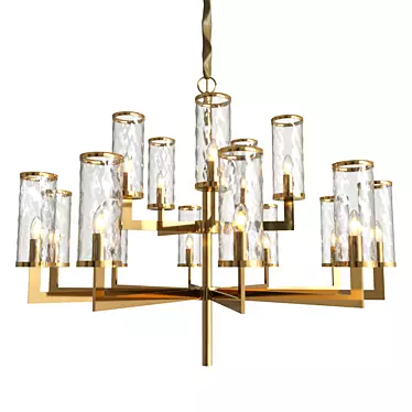 Art Deco Pendant Light: Feat 15 40.9581 OM 3D model image 1 