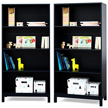 Parke Bookcase: Stylish Storage Solution 3D model image 1 