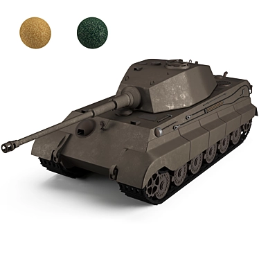 Authentic Panzer Tank Model Kit 3D model image 1 