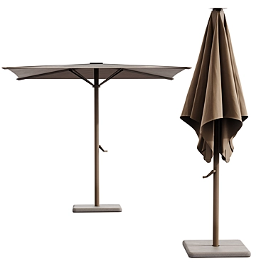 Premium Bali Folding Parasol by Gandiablasco 3D model image 1 