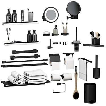 Hansgrohe Bathroom Set: Accessorize in Style 3D model image 1 