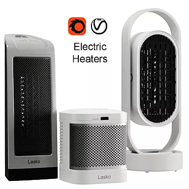 Cozy Trio: 3 Electric Heaters 3D model image 1 