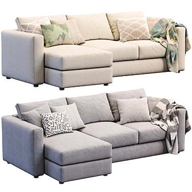 Modern Finnala Sofa by Ikea 3D model image 1 