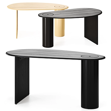 Modern Eclipse Desk: Versatile Design 3D model image 1 