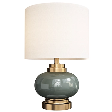 Copper & Grey Table Lamp 3D model image 1 