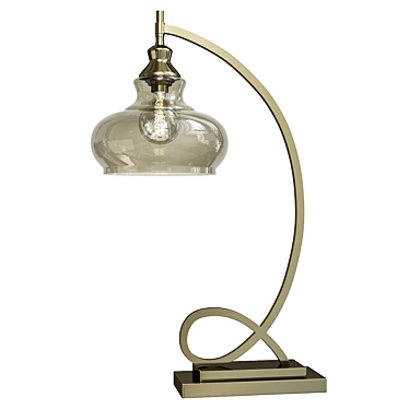 Sleek Steel Table Lamp 3D model image 1 