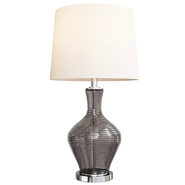 Elegant Gray Glass Table Lamp 3D model image 1 