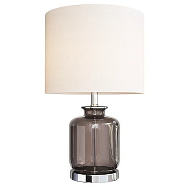 Smoked Gray Marsh Glass LED Table Lamp 3D model image 1 