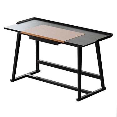 Elegant Recipio 14 Writing Desk 3D model image 1 