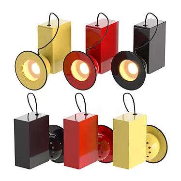 Elegant Minibox Wall Lamp 3D model image 1 