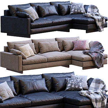West Elm Harmony Sofa: Modern Style & Comfort 3D model image 1 