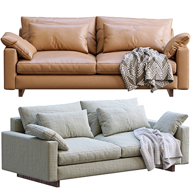 Modern Harmony Sofa by West Elm 3D model image 1 