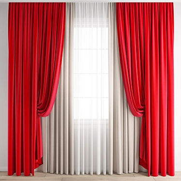 Poly Curtain: High Quality 3D Model 3D model image 1 