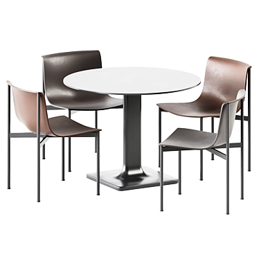 Modern Minimalist Table Set 3D model image 1 