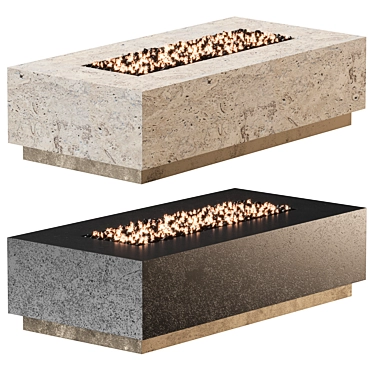 Modern Bio Fireplace in Two Colors 3D model image 1 
