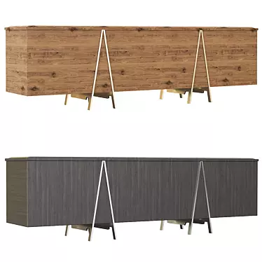 Modern EASEL Sideboard: Style and Storage Solution 3D model image 1 